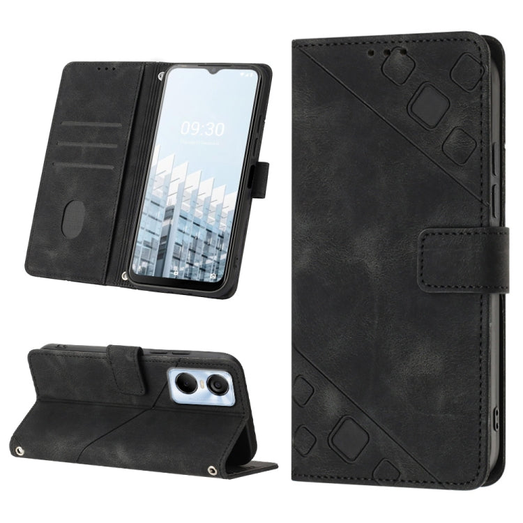 Skin-feel Embossed Leather Phone Case, For Tecno Camon 18 / 18 P, For Tecno Camon 18 Premier, For Tecno Camon 19, For Tecno Camon 19 Neo, For Tecno Camon 19 Pro 5G, For Tecno Pop 6, For Tecno Pop 6 Pro, For Tecno Pova 3 LE7