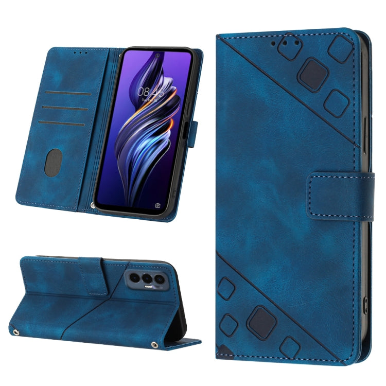 Skin-feel Embossed Leather Phone Case, For Tecno Camon 18 / 18 P, For Tecno Camon 18 Premier, For Tecno Camon 19, For Tecno Camon 19 Neo, For Tecno Camon 19 Pro 5G, For Tecno Pop 6, For Tecno Pop 6 Pro, For Tecno Pova 3 LE7