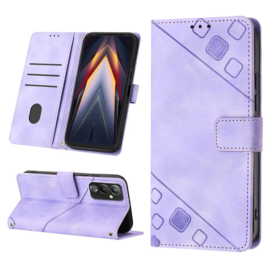 Skin-feel Embossed Leather Phone Case, For Tecno Pova 4 LG7n, For Tecno Pova Neo 2 LG6n, For Tecno Pova 4 Pro LG8n, For Tecno Spark 9 KG5p, For Tecno Spark 9 Pro / Spark 9T