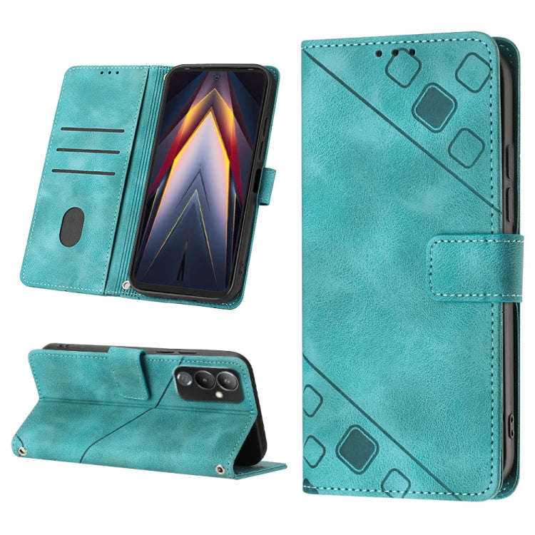 Skin-feel Embossed Leather Phone Case, For Tecno Pova 4 LG7n, For Tecno Pova Neo 2 LG6n, For Tecno Pova 4 Pro LG8n, For Tecno Spark 9 KG5p, For Tecno Spark 9 Pro / Spark 9T