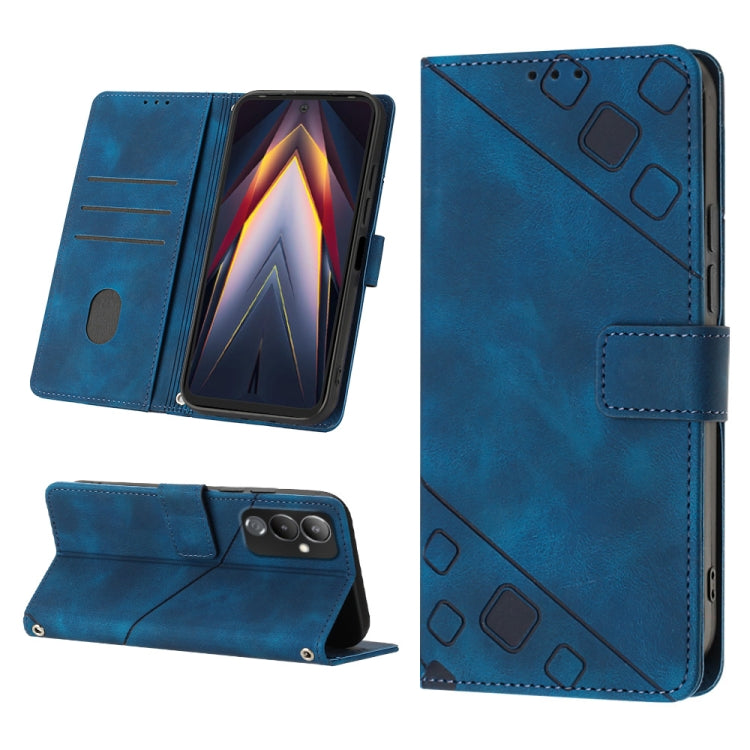 Skin-feel Embossed Leather Phone Case, For Tecno Pova 4 LG7n, For Tecno Pova Neo 2 LG6n, For Tecno Pova 4 Pro LG8n, For Tecno Spark 9 KG5p, For Tecno Spark 9 Pro / Spark 9T