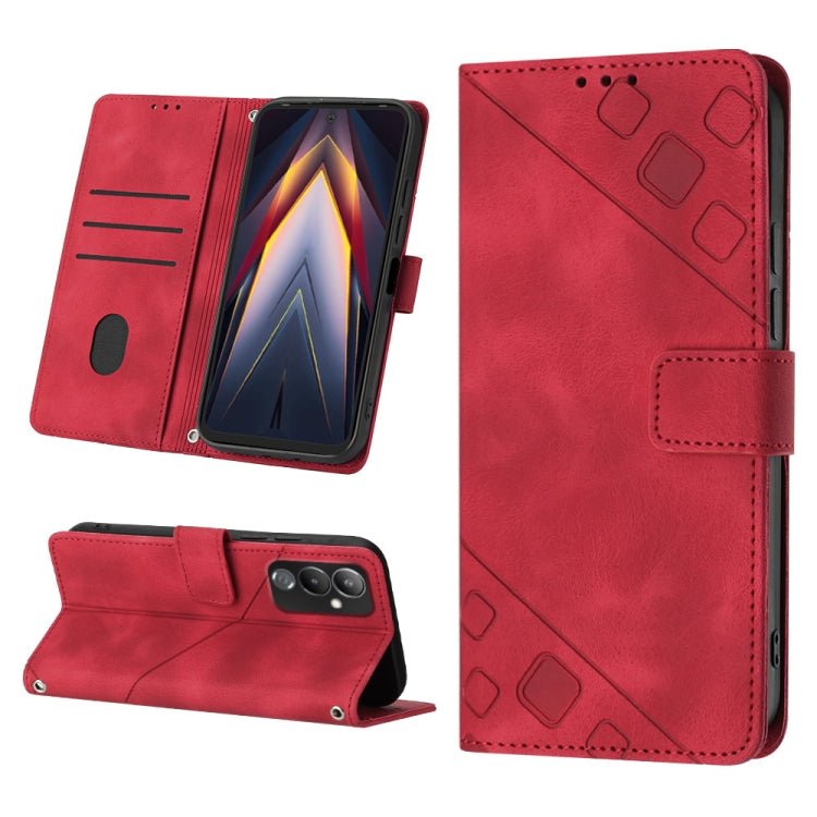 Skin-feel Embossed Leather Phone Case, For Tecno Pova 4 LG7n, For Tecno Pova Neo 2 LG6n, For Tecno Pova 4 Pro LG8n, For Tecno Spark 9 KG5p, For Tecno Spark 9 Pro / Spark 9T