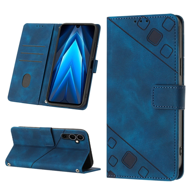 Skin-feel Embossed Leather Phone Case, For Tecno Pova 4 LG7n, For Tecno Pova Neo 2 LG6n, For Tecno Pova 4 Pro LG8n, For Tecno Spark 9 KG5p, For Tecno Spark 9 Pro / Spark 9T