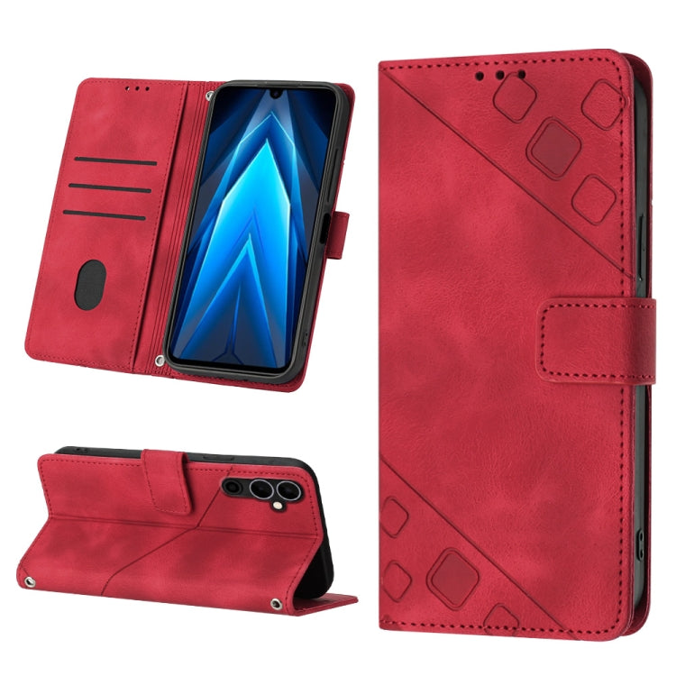 Skin-feel Embossed Leather Phone Case, For Tecno Pova 4 LG7n, For Tecno Pova Neo 2 LG6n, For Tecno Pova 4 Pro LG8n, For Tecno Spark 9 KG5p, For Tecno Spark 9 Pro / Spark 9T