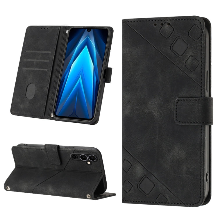 Skin-feel Embossed Leather Phone Case, For Tecno Pova 4 LG7n, For Tecno Pova Neo 2 LG6n, For Tecno Pova 4 Pro LG8n, For Tecno Spark 9 KG5p, For Tecno Spark 9 Pro / Spark 9T
