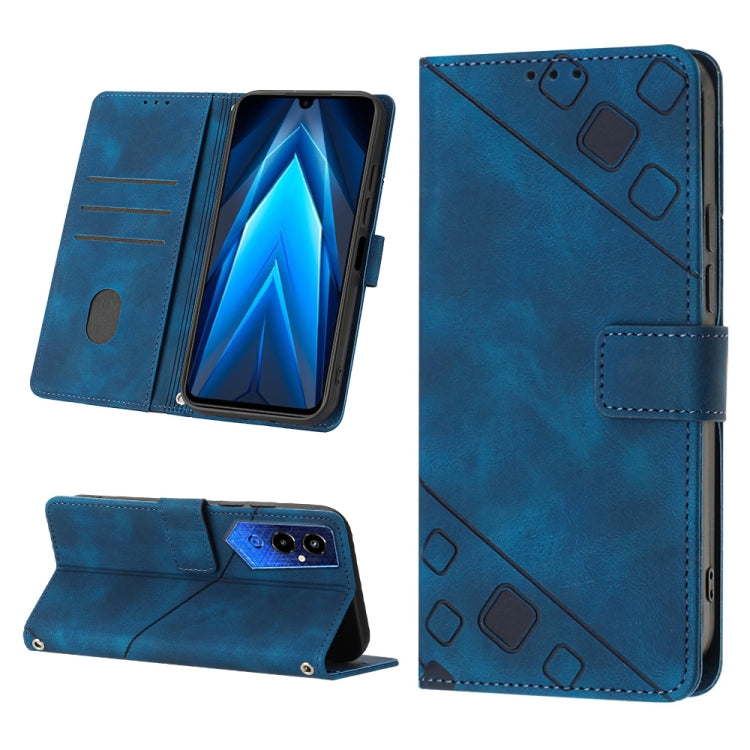 Skin-feel Embossed Leather Phone Case, For Tecno Pova 4 LG7n, For Tecno Pova Neo 2 LG6n, For Tecno Pova 4 Pro LG8n, For Tecno Spark 9 KG5p, For Tecno Spark 9 Pro / Spark 9T
