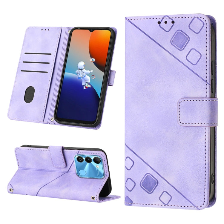 Skin-feel Embossed Leather Phone Case, For Tecno Pova 4 LG7n, For Tecno Pova Neo 2 LG6n, For Tecno Pova 4 Pro LG8n, For Tecno Spark 9 KG5p, For Tecno Spark 9 Pro / Spark 9T