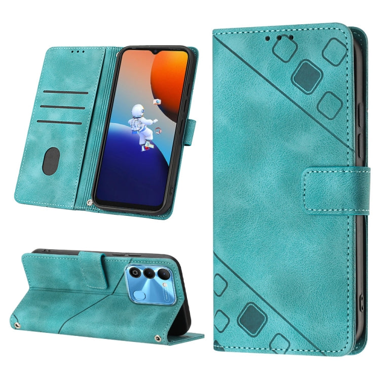 Skin-feel Embossed Leather Phone Case, For Tecno Pova 4 LG7n, For Tecno Pova Neo 2 LG6n, For Tecno Pova 4 Pro LG8n, For Tecno Spark 9 KG5p, For Tecno Spark 9 Pro / Spark 9T