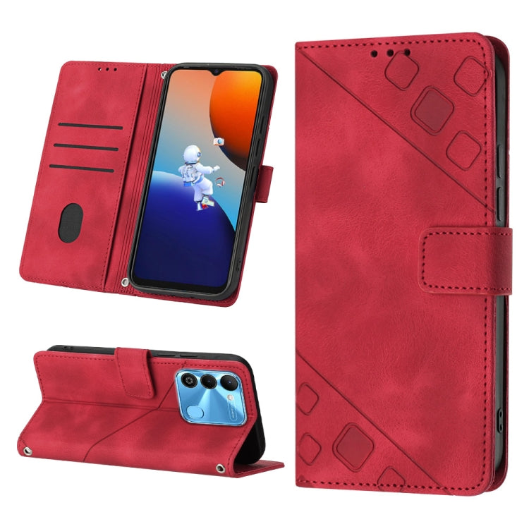 Skin-feel Embossed Leather Phone Case, For Tecno Pova 4 LG7n, For Tecno Pova Neo 2 LG6n, For Tecno Pova 4 Pro LG8n, For Tecno Spark 9 KG5p, For Tecno Spark 9 Pro / Spark 9T