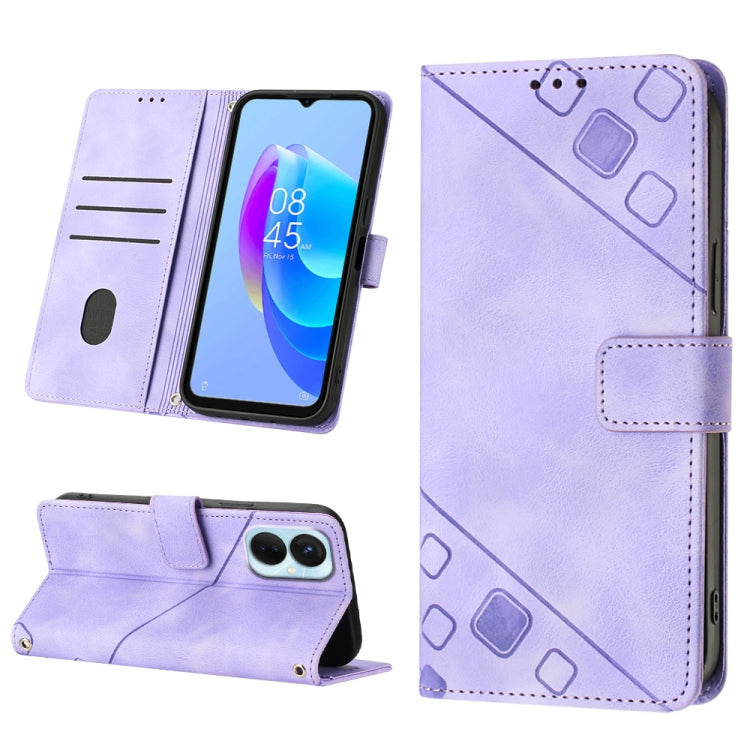 Skin-feel Embossed Leather Phone Case, For Tecno Pova 4 LG7n, For Tecno Pova Neo 2 LG6n, For Tecno Pova 4 Pro LG8n, For Tecno Spark 9 KG5p, For Tecno Spark 9 Pro / Spark 9T