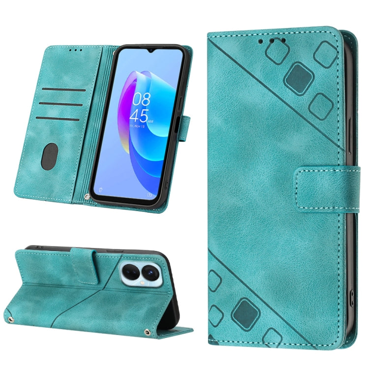 Skin-feel Embossed Leather Phone Case, For Tecno Pova 4 LG7n, For Tecno Pova Neo 2 LG6n, For Tecno Pova 4 Pro LG8n, For Tecno Spark 9 KG5p, For Tecno Spark 9 Pro / Spark 9T