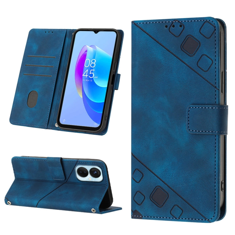 Skin-feel Embossed Leather Phone Case, For Tecno Pova 4 LG7n, For Tecno Pova Neo 2 LG6n, For Tecno Pova 4 Pro LG8n, For Tecno Spark 9 KG5p, For Tecno Spark 9 Pro / Spark 9T
