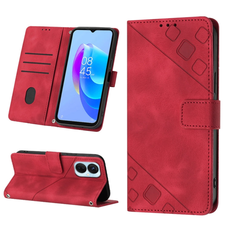 Skin-feel Embossed Leather Phone Case, For Tecno Pova 4 LG7n, For Tecno Pova Neo 2 LG6n, For Tecno Pova 4 Pro LG8n, For Tecno Spark 9 KG5p, For Tecno Spark 9 Pro / Spark 9T