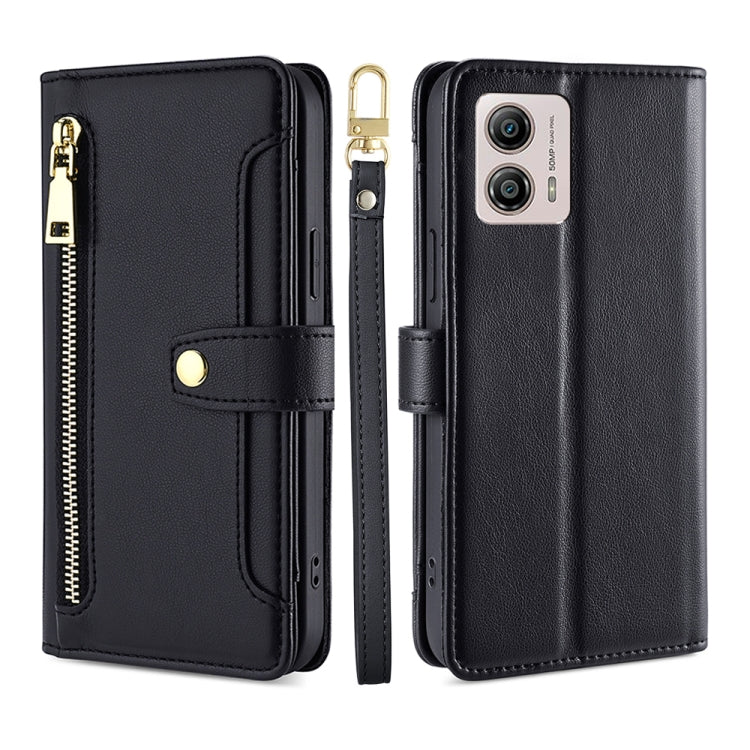 Sheep Texture Cross-body Zipper Wallet Leather Phone Case, For Motorola Moto G53 5G/G13 4G/G23 4G, For Motorola Moto G73 5G, For OPPO Reno8 T 5G/A1 Pro 5G, For Kyocera Android One S10, For OnePlus Ace 2/11R