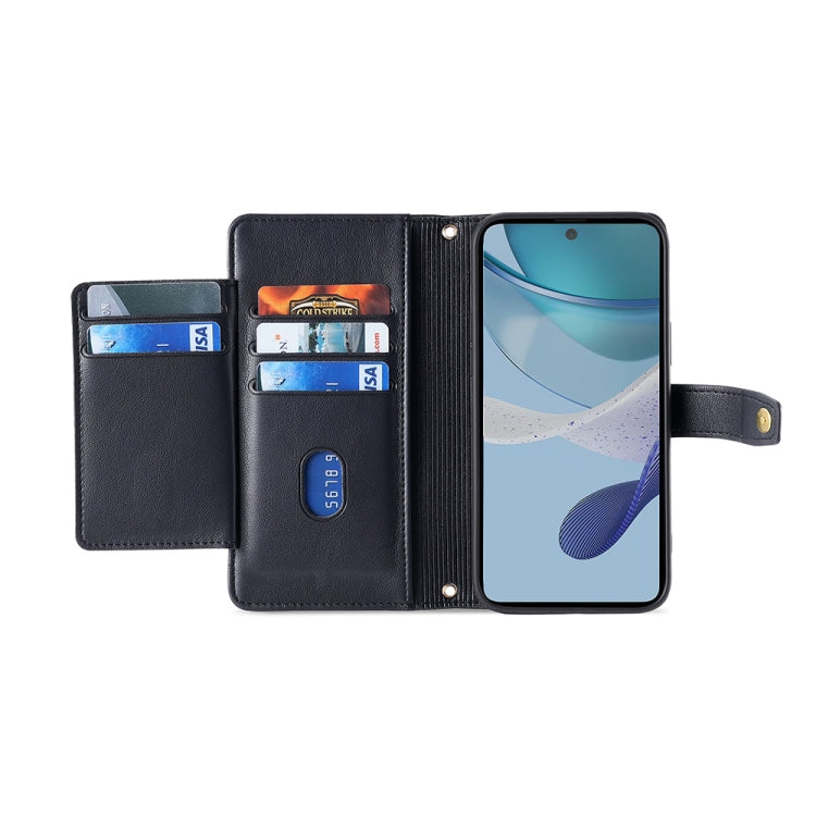 Sheep Texture Cross-body Zipper Wallet Leather Phone Case, For Motorola Moto G53 5G/G13 4G/G23 4G, For Motorola Moto G73 5G, For OPPO Reno8 T 5G/A1 Pro 5G, For Kyocera Android One S10, For OnePlus Ace 2/11R
