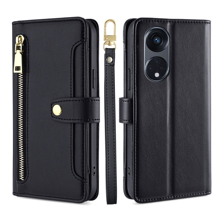 Sheep Texture Cross-body Zipper Wallet Leather Phone Case, For Motorola Moto G53 5G/G13 4G/G23 4G, For Motorola Moto G73 5G, For OPPO Reno8 T 5G/A1 Pro 5G, For Kyocera Android One S10, For OnePlus Ace 2/11R