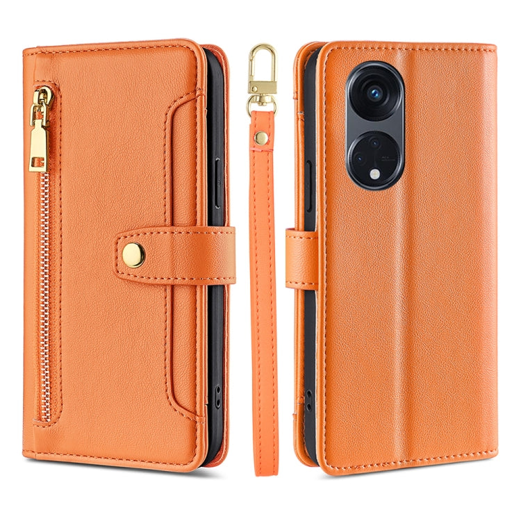 Sheep Texture Cross-body Zipper Wallet Leather Phone Case, For Motorola Moto G53 5G/G13 4G/G23 4G, For Motorola Moto G73 5G, For OPPO Reno8 T 5G/A1 Pro 5G, For Kyocera Android One S10, For OnePlus Ace 2/11R
