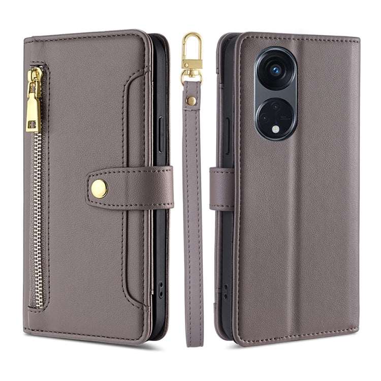 Sheep Texture Cross-body Zipper Wallet Leather Phone Case, For Motorola Moto G53 5G/G13 4G/G23 4G, For Motorola Moto G73 5G, For OPPO Reno8 T 5G/A1 Pro 5G, For Kyocera Android One S10, For OnePlus Ace 2/11R