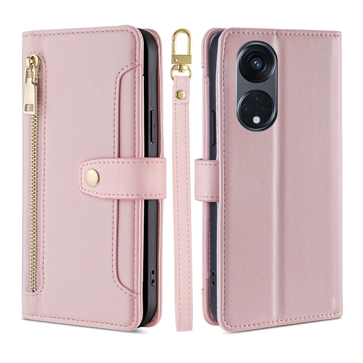 Sheep Texture Cross-body Zipper Wallet Leather Phone Case, For Motorola Moto G53 5G/G13 4G/G23 4G, For Motorola Moto G73 5G, For OPPO Reno8 T 5G/A1 Pro 5G, For Kyocera Android One S10, For OnePlus Ace 2/11R