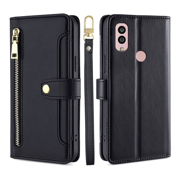 Sheep Texture Cross-body Zipper Wallet Leather Phone Case, For Motorola Moto G53 5G/G13 4G/G23 4G, For Motorola Moto G73 5G, For OPPO Reno8 T 5G/A1 Pro 5G, For Kyocera Android One S10, For OnePlus Ace 2/11R