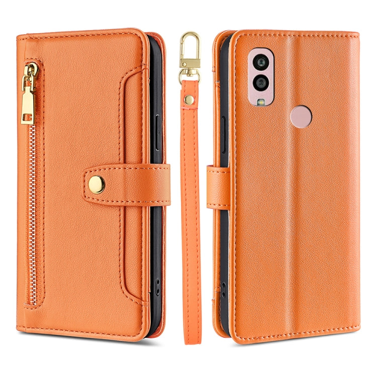 Sheep Texture Cross-body Zipper Wallet Leather Phone Case, For Motorola Moto G53 5G/G13 4G/G23 4G, For Motorola Moto G73 5G, For OPPO Reno8 T 5G/A1 Pro 5G, For Kyocera Android One S10, For OnePlus Ace 2/11R