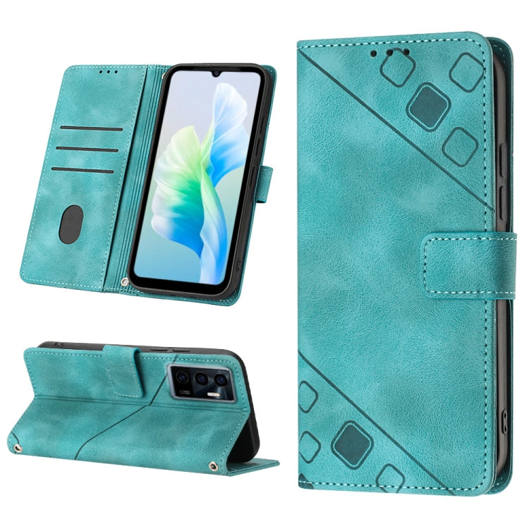 Skin-feel Embossed Leather Phone Case, For vivo S10e 5G / V23e 4G&5G / Y75 4G, For vivo V20 / V21e 4G / Y73 2021, For vivo Y02s, For vivo Y15s 2021 / Y15a, For vivo Y17 / Y15 / Y12 / U10 / Y11 / Y3, For vivo Y21 2021 / Y33s / Y21s                      ...