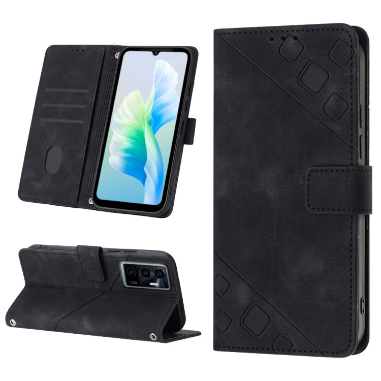 Skin-feel Embossed Leather Phone Case, For vivo S10e 5G / V23e 4G&5G / Y75 4G, For vivo V20 / V21e 4G / Y73 2021, For vivo Y02s, For vivo Y15s 2021 / Y15a, For vivo Y17 / Y15 / Y12 / U10 / Y11 / Y3, For vivo Y21 2021 / Y33s / Y21s                      ...