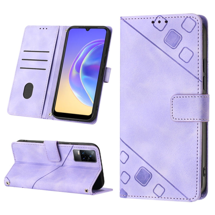 Skin-feel Embossed Leather Phone Case, For vivo S10e 5G / V23e 4G&5G / Y75 4G, For vivo V20 / V21e 4G / Y73 2021, For vivo Y02s, For vivo Y15s 2021 / Y15a, For vivo Y17 / Y15 / Y12 / U10 / Y11 / Y3, For vivo Y21 2021 / Y33s / Y21s                      ...