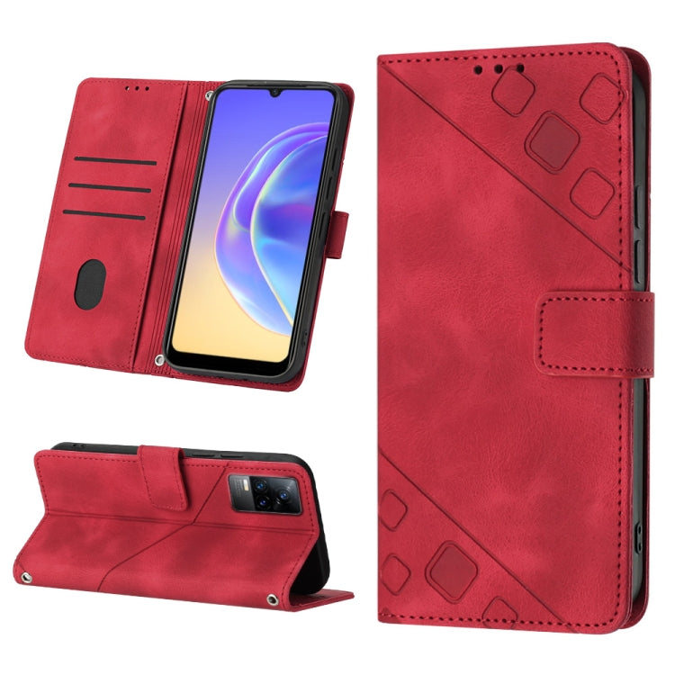 Skin-feel Embossed Leather Phone Case, For vivo S10e 5G / V23e 4G&5G / Y75 4G, For vivo V20 / V21e 4G / Y73 2021, For vivo Y02s, For vivo Y15s 2021 / Y15a, For vivo Y17 / Y15 / Y12 / U10 / Y11 / Y3, For vivo Y21 2021 / Y33s / Y21s                      ...