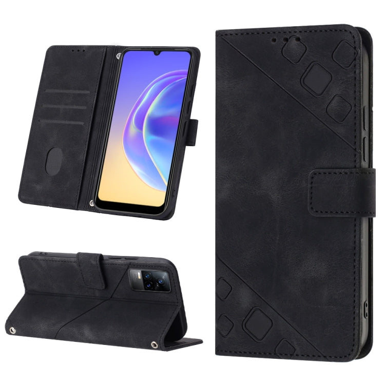 Skin-feel Embossed Leather Phone Case, For vivo S10e 5G / V23e 4G&5G / Y75 4G, For vivo V20 / V21e 4G / Y73 2021, For vivo Y02s, For vivo Y15s 2021 / Y15a, For vivo Y17 / Y15 / Y12 / U10 / Y11 / Y3, For vivo Y21 2021 / Y33s / Y21s                      ...