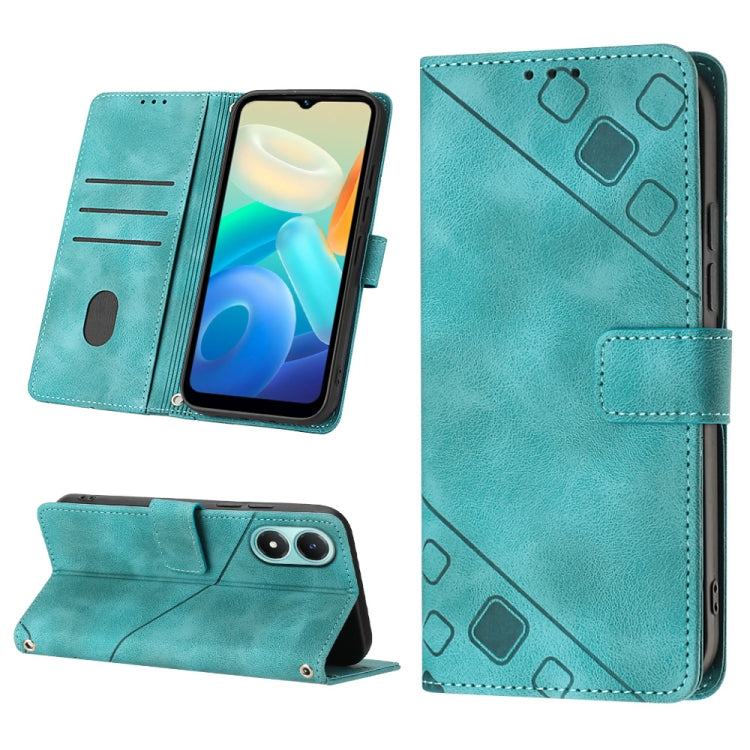 Skin-feel Embossed Leather Phone Case, For vivo S10e 5G / V23e 4G&5G / Y75 4G, For vivo V20 / V21e 4G / Y73 2021, For vivo Y02s, For vivo Y15s 2021 / Y15a, For vivo Y17 / Y15 / Y12 / U10 / Y11 / Y3, For vivo Y21 2021 / Y33s / Y21s                      ...
