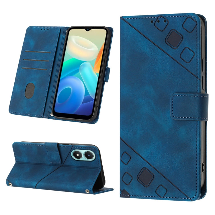 Skin-feel Embossed Leather Phone Case, For vivo S10e 5G / V23e 4G&5G / Y75 4G, For vivo V20 / V21e 4G / Y73 2021, For vivo Y02s, For vivo Y15s 2021 / Y15a, For vivo Y17 / Y15 / Y12 / U10 / Y11 / Y3, For vivo Y21 2021 / Y33s / Y21s                      ...