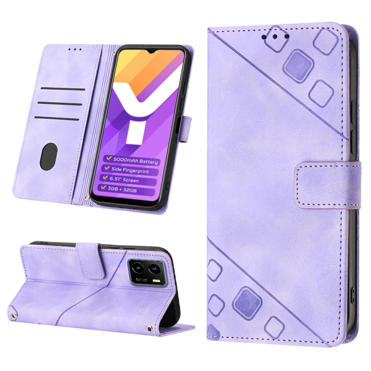 Skin-feel Embossed Leather Phone Case, For vivo S10e 5G / V23e 4G&5G / Y75 4G, For vivo V20 / V21e 4G / Y73 2021, For vivo Y02s, For vivo Y15s 2021 / Y15a, For vivo Y17 / Y15 / Y12 / U10 / Y11 / Y3, For vivo Y21 2021 / Y33s / Y21s                      ...