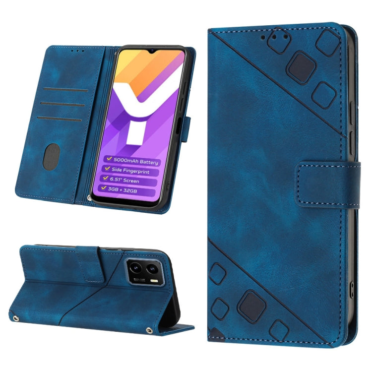 Skin-feel Embossed Leather Phone Case, For vivo S10e 5G / V23e 4G&5G / Y75 4G, For vivo V20 / V21e 4G / Y73 2021, For vivo Y02s, For vivo Y15s 2021 / Y15a, For vivo Y17 / Y15 / Y12 / U10 / Y11 / Y3, For vivo Y21 2021 / Y33s / Y21s                      ...