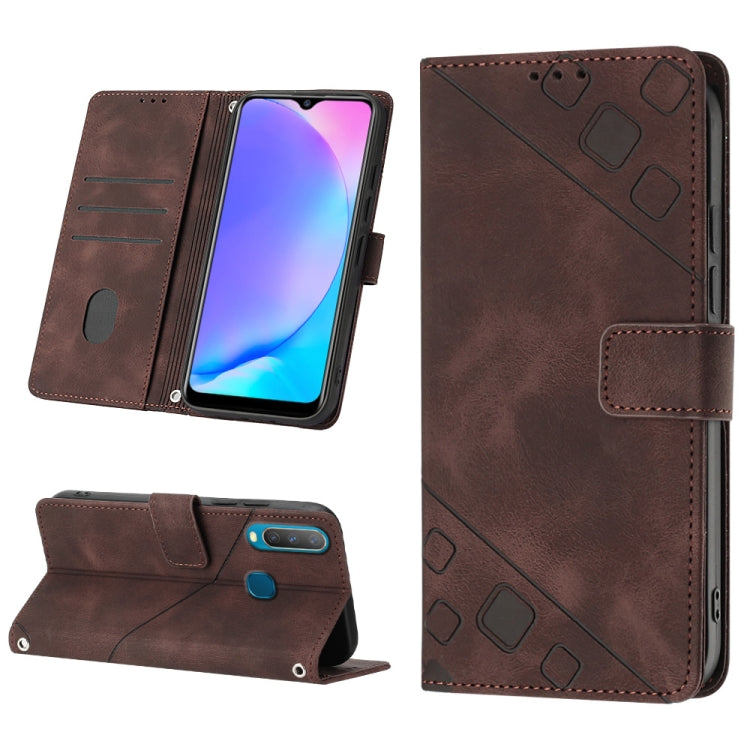 Skin-feel Embossed Leather Phone Case, For vivo S10e 5G / V23e 4G&5G / Y75 4G, For vivo V20 / V21e 4G / Y73 2021, For vivo Y02s, For vivo Y15s 2021 / Y15a, For vivo Y17 / Y15 / Y12 / U10 / Y11 / Y3, For vivo Y21 2021 / Y33s / Y21s                      ...