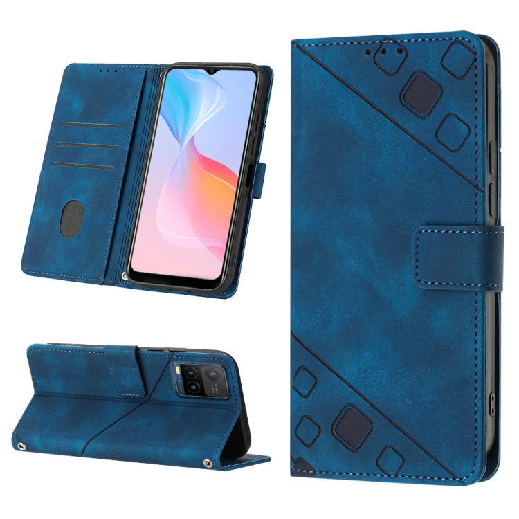Skin-feel Embossed Leather Phone Case, For vivo S10e 5G / V23e 4G&5G / Y75 4G, For vivo V20 / V21e 4G / Y73 2021, For vivo Y02s, For vivo Y15s 2021 / Y15a, For vivo Y17 / Y15 / Y12 / U10 / Y11 / Y3, For vivo Y21 2021 / Y33s / Y21s                      ...