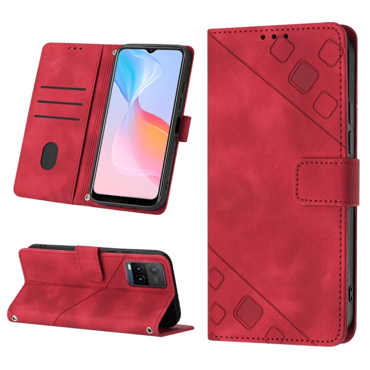 Skin-feel Embossed Leather Phone Case, For vivo S10e 5G / V23e 4G&5G / Y75 4G, For vivo V20 / V21e 4G / Y73 2021, For vivo Y02s, For vivo Y15s 2021 / Y15a, For vivo Y17 / Y15 / Y12 / U10 / Y11 / Y3, For vivo Y21 2021 / Y33s / Y21s                      ...