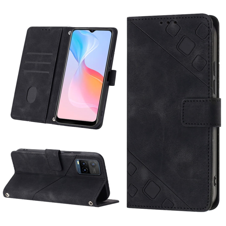 Skin-feel Embossed Leather Phone Case, For vivo S10e 5G / V23e 4G&5G / Y75 4G, For vivo V20 / V21e 4G / Y73 2021, For vivo Y02s, For vivo Y15s 2021 / Y15a, For vivo Y17 / Y15 / Y12 / U10 / Y11 / Y3, For vivo Y21 2021 / Y33s / Y21s                      ...