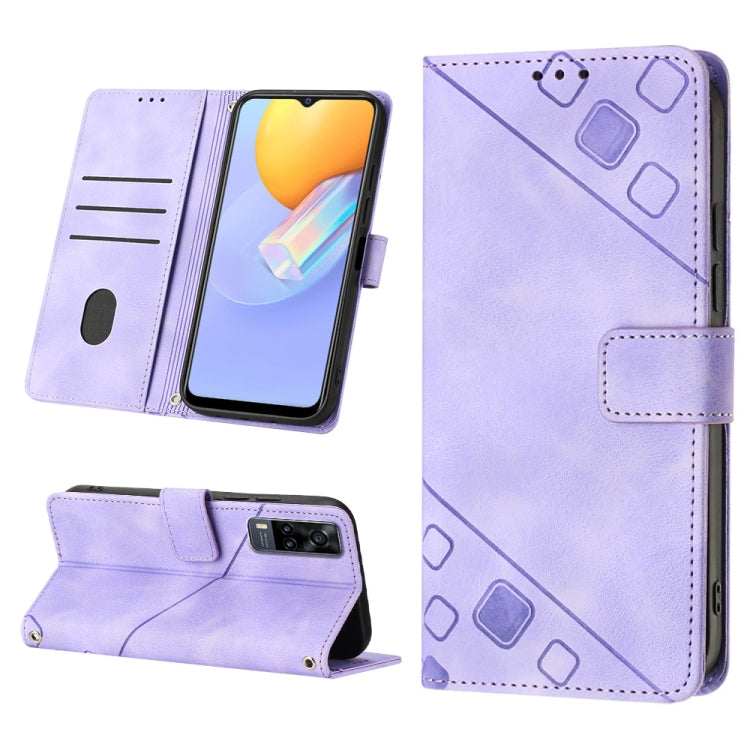 Skin-feel Embossed Leather Phone Case, For vivo S10e 5G / V23e 4G&5G / Y75 4G, For vivo V20 / V21e 4G / Y73 2021, For vivo Y02s, For vivo Y15s 2021 / Y15a, For vivo Y17 / Y15 / Y12 / U10 / Y11 / Y3, For vivo Y21 2021 / Y33s / Y21s                      ...