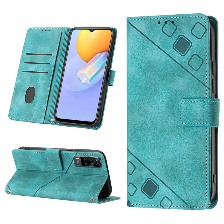 Skin-feel Embossed Leather Phone Case, For vivo S10e 5G / V23e 4G&5G / Y75 4G, For vivo V20 / V21e 4G / Y73 2021, For vivo Y02s, For vivo Y15s 2021 / Y15a, For vivo Y17 / Y15 / Y12 / U10 / Y11 / Y3, For vivo Y21 2021 / Y33s / Y21s                      ...