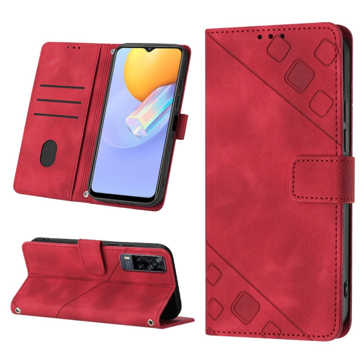 Skin-feel Embossed Leather Phone Case, For vivo S10e 5G / V23e 4G&5G / Y75 4G, For vivo V20 / V21e 4G / Y73 2021, For vivo Y02s, For vivo Y15s 2021 / Y15a, For vivo Y17 / Y15 / Y12 / U10 / Y11 / Y3, For vivo Y21 2021 / Y33s / Y21s                      ...
