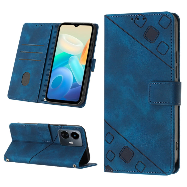 Skin-feel Embossed Leather Phone Case, For vivo S10e 5G / V23e 4G&5G / Y75 4G, For vivo V20 / V21e 4G / Y73 2021, For vivo Y02s, For vivo Y15s 2021 / Y15a, For vivo Y17 / Y15 / Y12 / U10 / Y11 / Y3, For vivo Y21 2021 / Y33s / Y21s                      ...