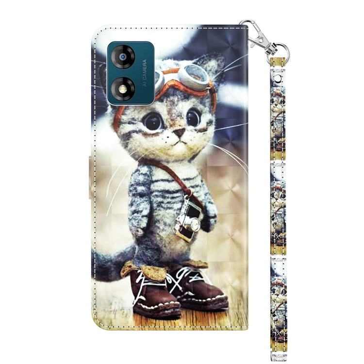 3D Painted Leather Phone Case, For Motorola Moto E13, For Motorola Moto G13 / G23, For Xiaomi Redmi Note 12 Pro 5G Global