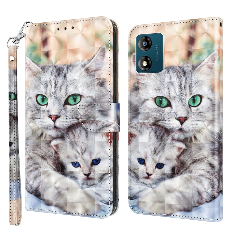 3D Painted Leather Phone Case, For Motorola Moto E13, For Motorola Moto G13 / G23, For Xiaomi Redmi Note 12 Pro 5G Global