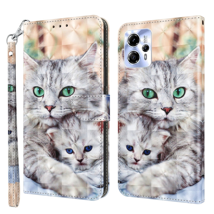 3D Painted Leather Phone Case, For Motorola Moto E13, For Motorola Moto G13 / G23, For Xiaomi Redmi Note 12 Pro 5G Global