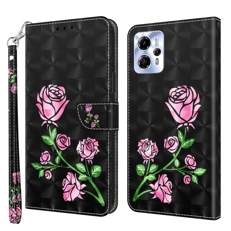 3D Painted Leather Phone Case, For Motorola Moto E13, For Motorola Moto G13 / G23, For Xiaomi Redmi Note 12 Pro 5G Global