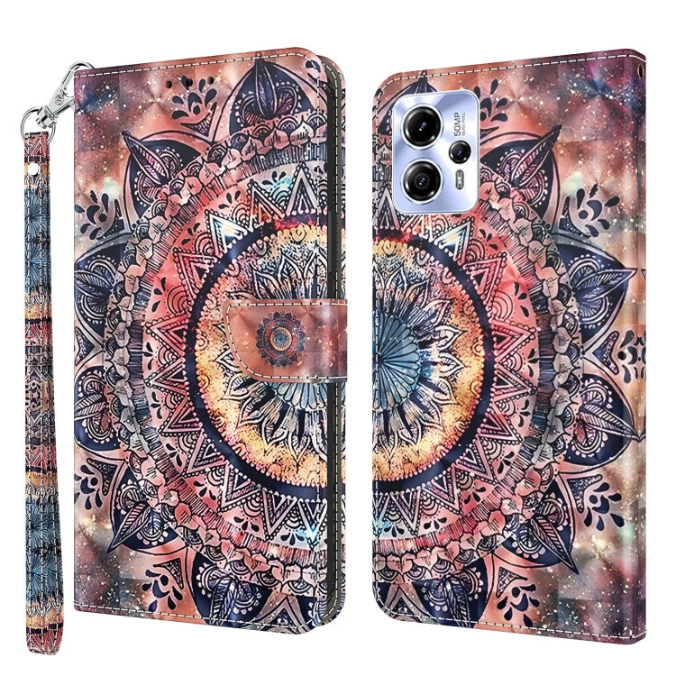 3D Painted Leather Phone Case, For Motorola Moto E13, For Motorola Moto G13 / G23, For Xiaomi Redmi Note 12 Pro 5G Global