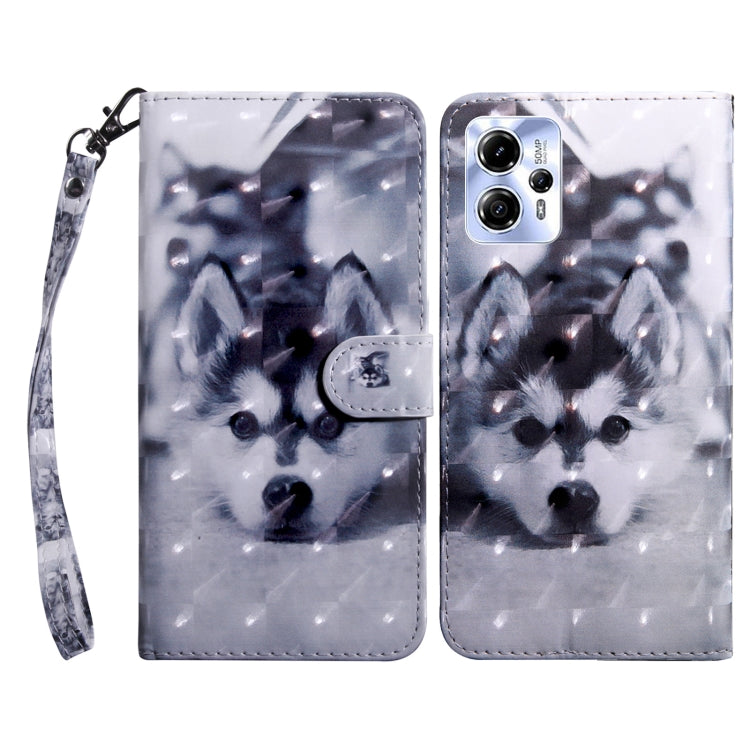 3D Painted Leather Phone Case, For Motorola Moto E13, For Motorola Moto G13 / G23, For Xiaomi Redmi Note 12 Pro 5G Global