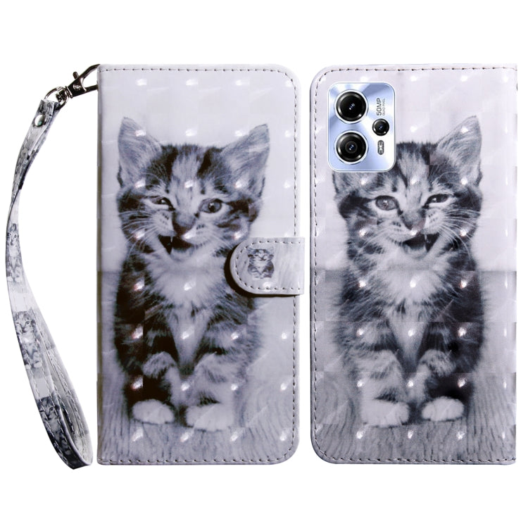 3D Painted Leather Phone Case, For Motorola Moto E13, For Motorola Moto G13 / G23, For Xiaomi Redmi Note 12 Pro 5G Global