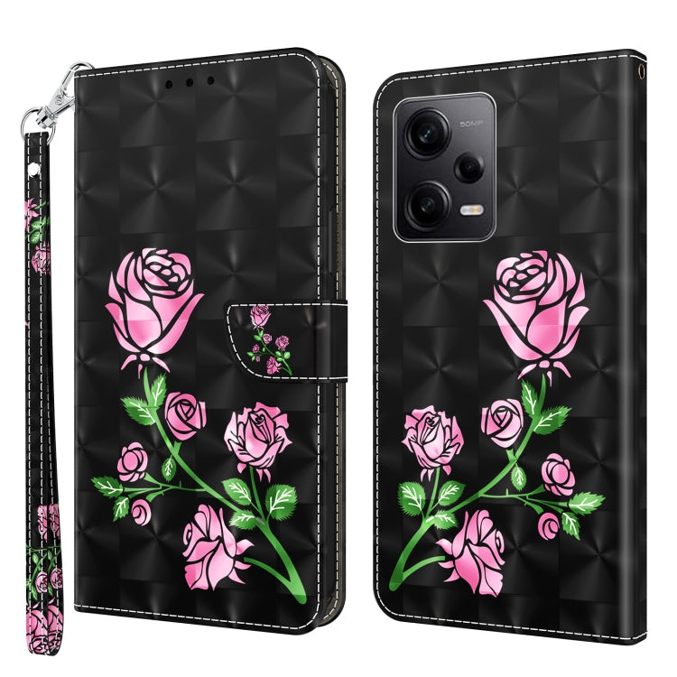 3D Painted Leather Phone Case, For Motorola Moto E13, For Motorola Moto G13 / G23, For Xiaomi Redmi Note 12 Pro 5G Global
